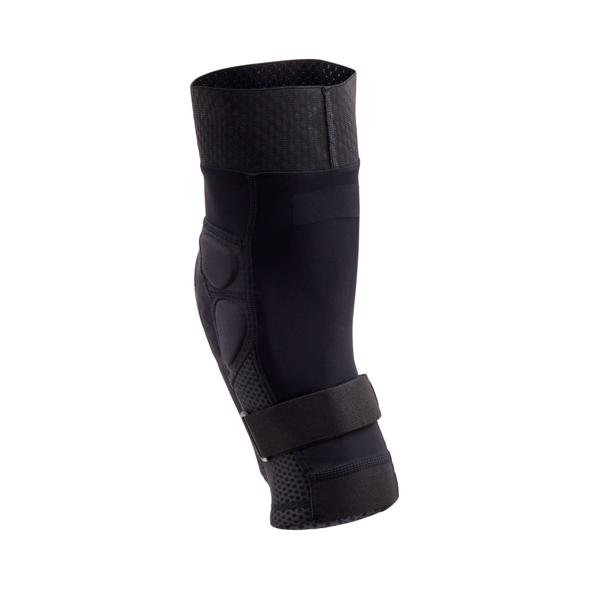 Close-up of the breathable and moisture-wicking fabric on the knee guard.